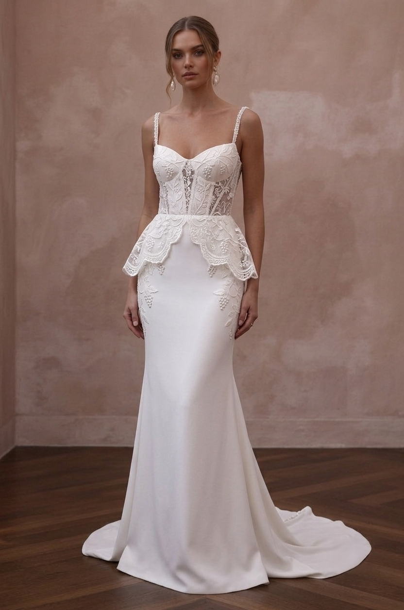 Vineyard Wedding Dresses with Elegant Lace Details Main image