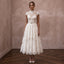 Vintage - Inspired Antique White Lace Tea - Length for Elopement - Apparel & Accessories > Clothing > Wedding & Bridal Party Dresses > Wedding Dresses - Mignonette Bridal
