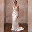 Vintage Cream Silk Satin Cowl Neck Backless Bridal Slip Dress