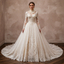 Vintage Lace Ball Gown Wedding Dress with High Neck