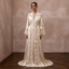 Vintage Lace Champagne Silk Robe for Getting Ready Photoshoot
