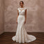 Vintage Lace Trumpet Wedding Dress with Open Back - Apparel & Accessories > Clothing > Wedding & Bridal Party Dresses > Wedding Dresses - Mignonette Bridal