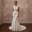 Vintage Lace Trumpet Wedding Dress with Open Back - Apparel & Accessories > Clothing > Wedding & Bridal Party Dresses > Wedding Dresses - Mignonette Bridal