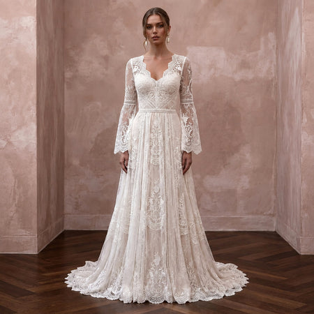 Vintage Lace Wedding Gown for a Mountain Elopement