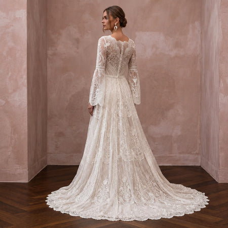 Vintage Lace Wedding Gown for a Mountain Elopement