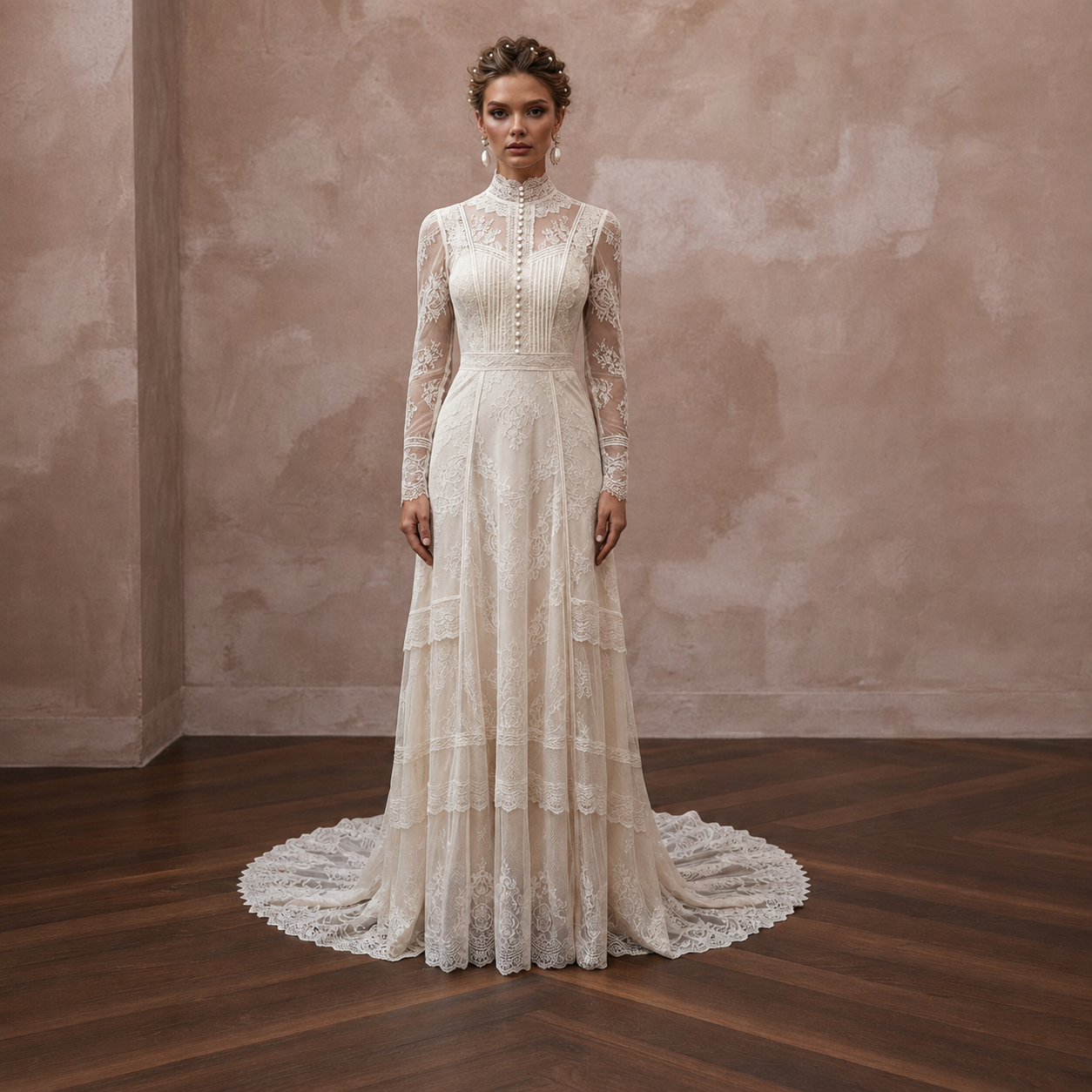 Vintage Wedding Dresses with Edwardian Lace Inspiration Main image