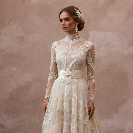 Vintage Wedding Dresses with Edwardian Lace Inspiration