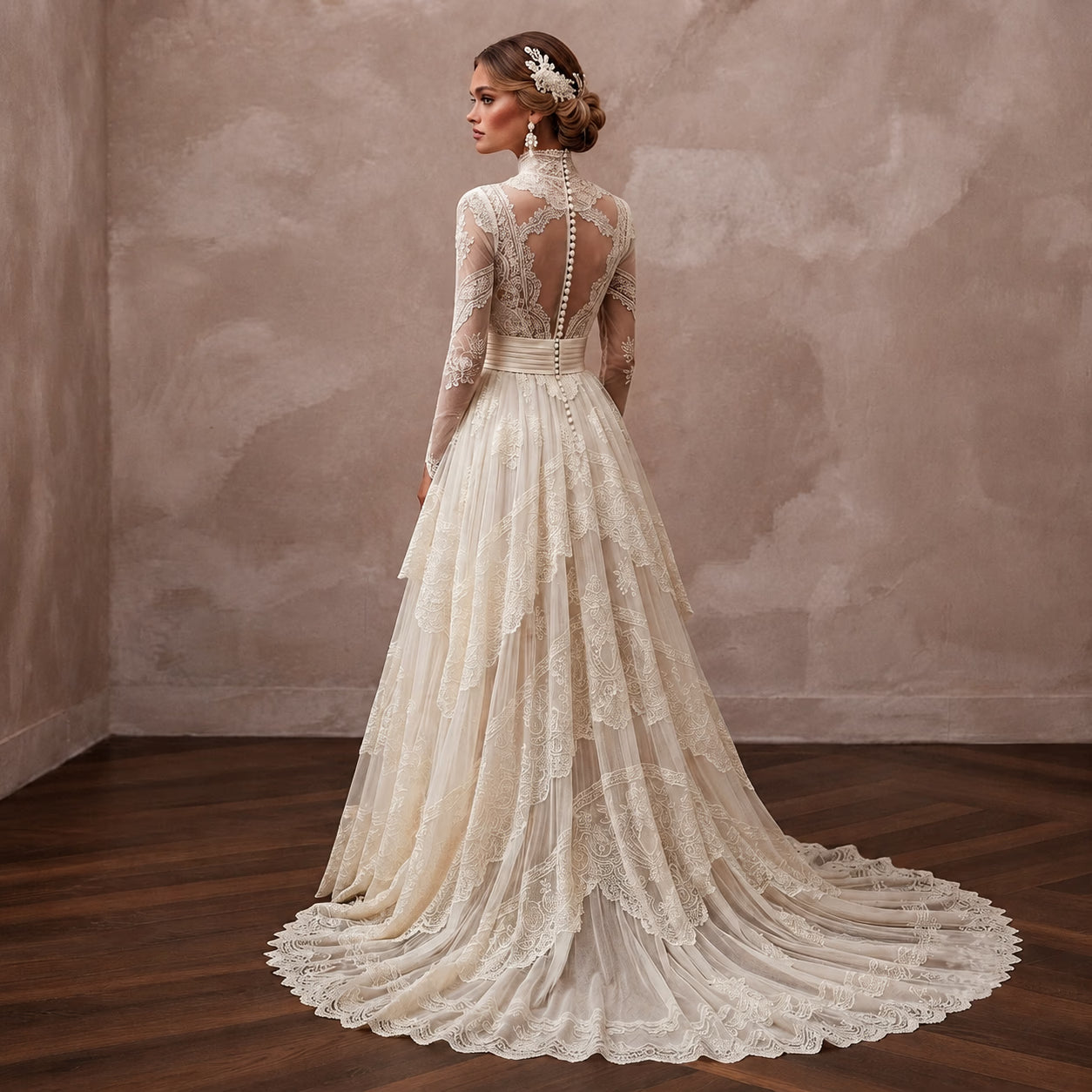 Vintage Wedding Dresses with Edwardian Lace Inspiration - Apparel & Accessories > Clothing > Wedding & Bridal Party Dresses > Wedding Dresses - Mignonette