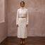 Warm Ivory Cable Knit Turtleneck Dress for Après-Ski Brunch