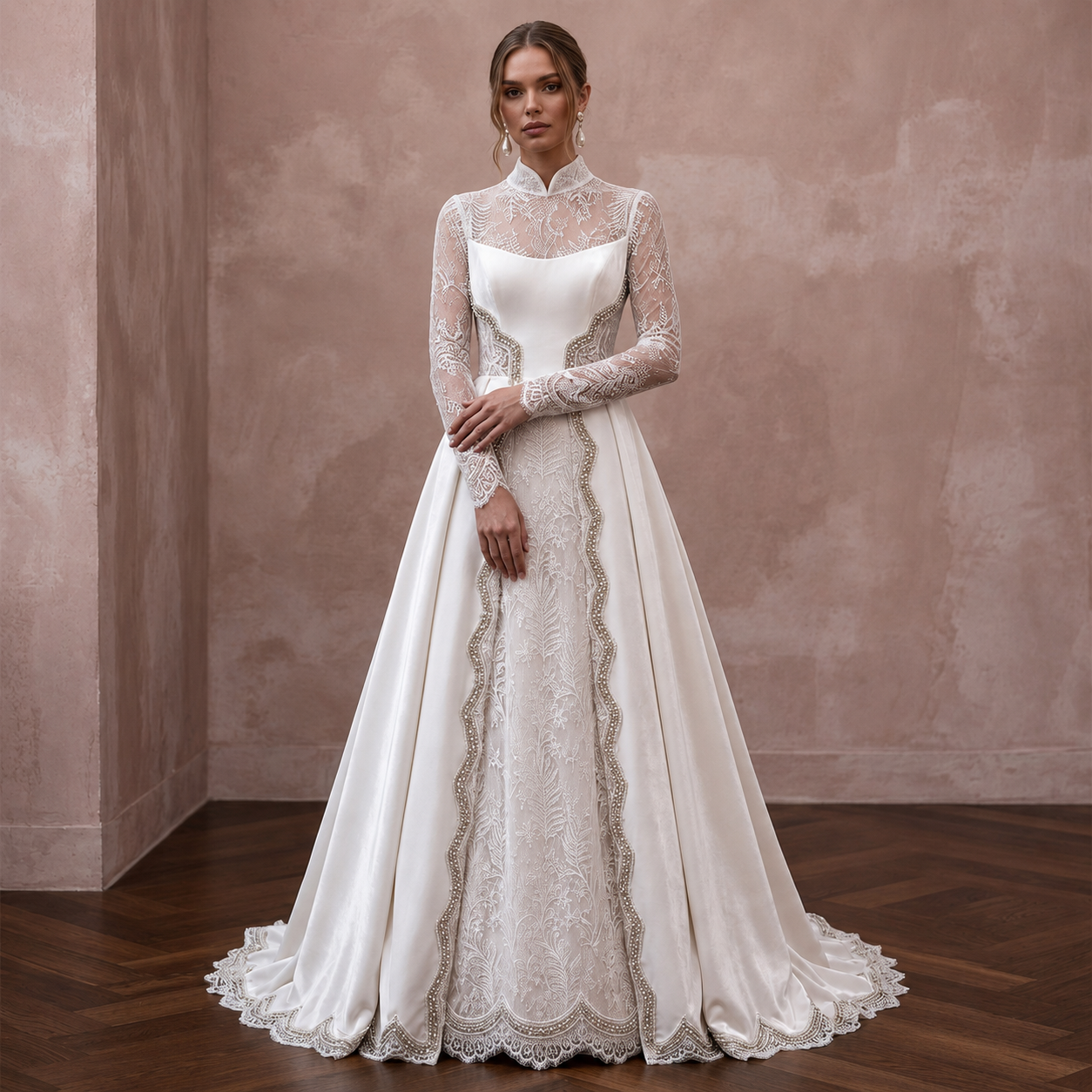 Winter Wedding Dresses with Velvet and Lace Elegance