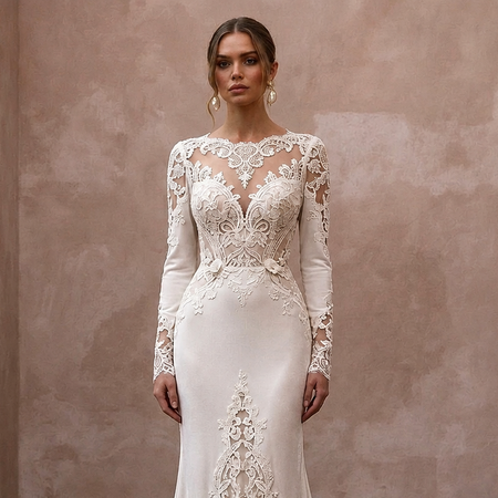 Winter Wedding Dresses with Velvet and Lace Elegance