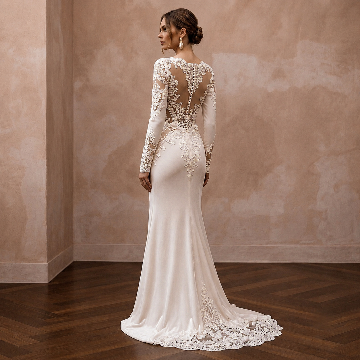 Winter Wedding Dresses with Velvet and Lace Elegance