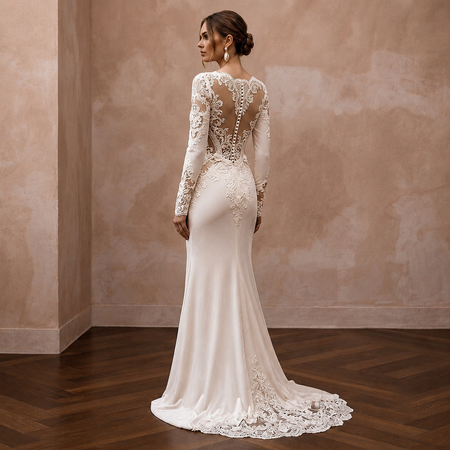 Winter Wedding Dresses with Velvet and Lace Elegance